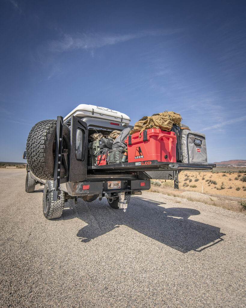 Truck Bed Storage systems like BEDSLIDE make accessing gear easy