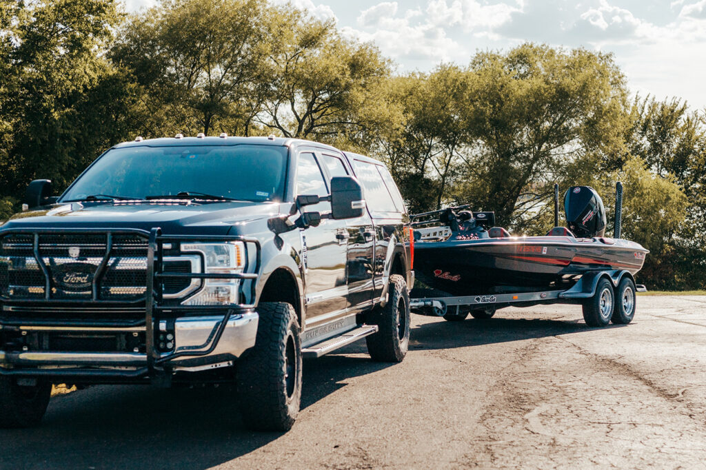 Pulling a bass boat truck fishing tips with Scott Isaacs 1