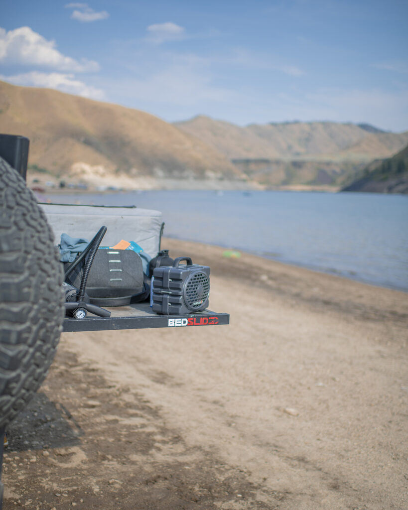 Using a Turrtlebox while cooking in camp sets the mood
