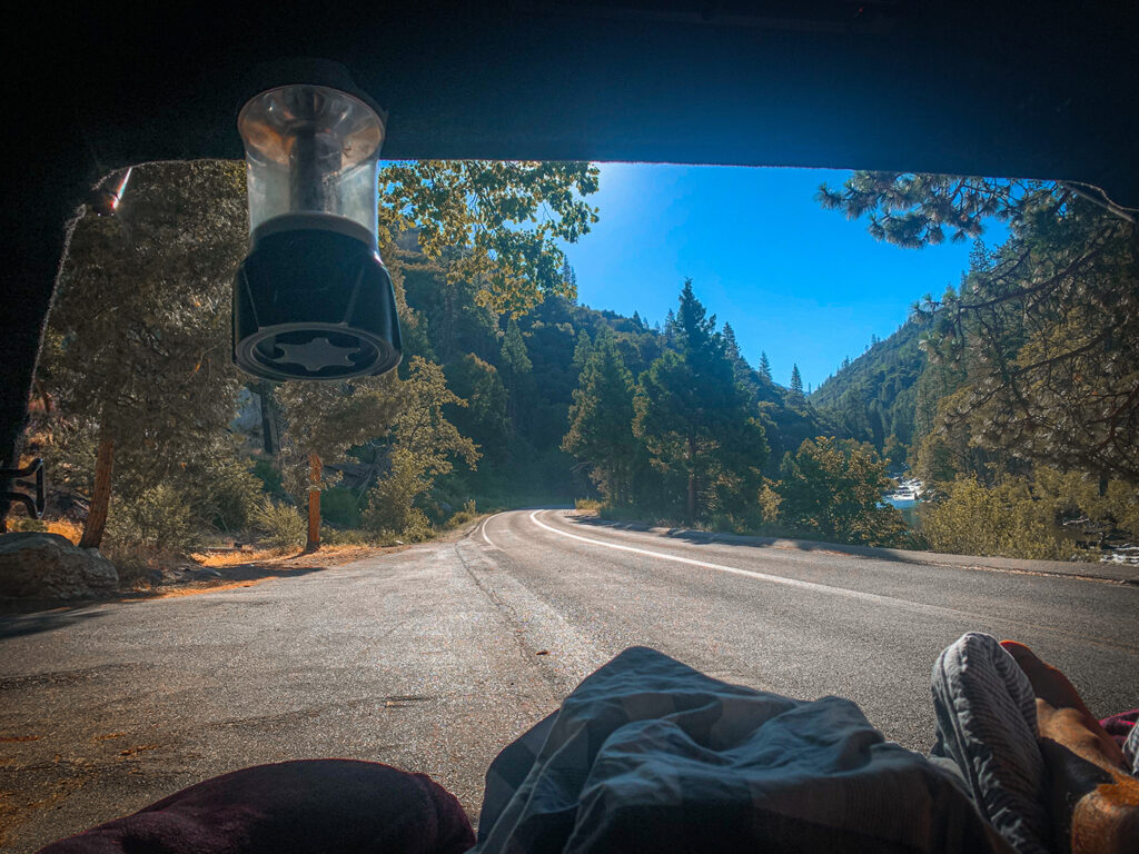 Sleeping in a truck bed and road trip essentials for couples 1