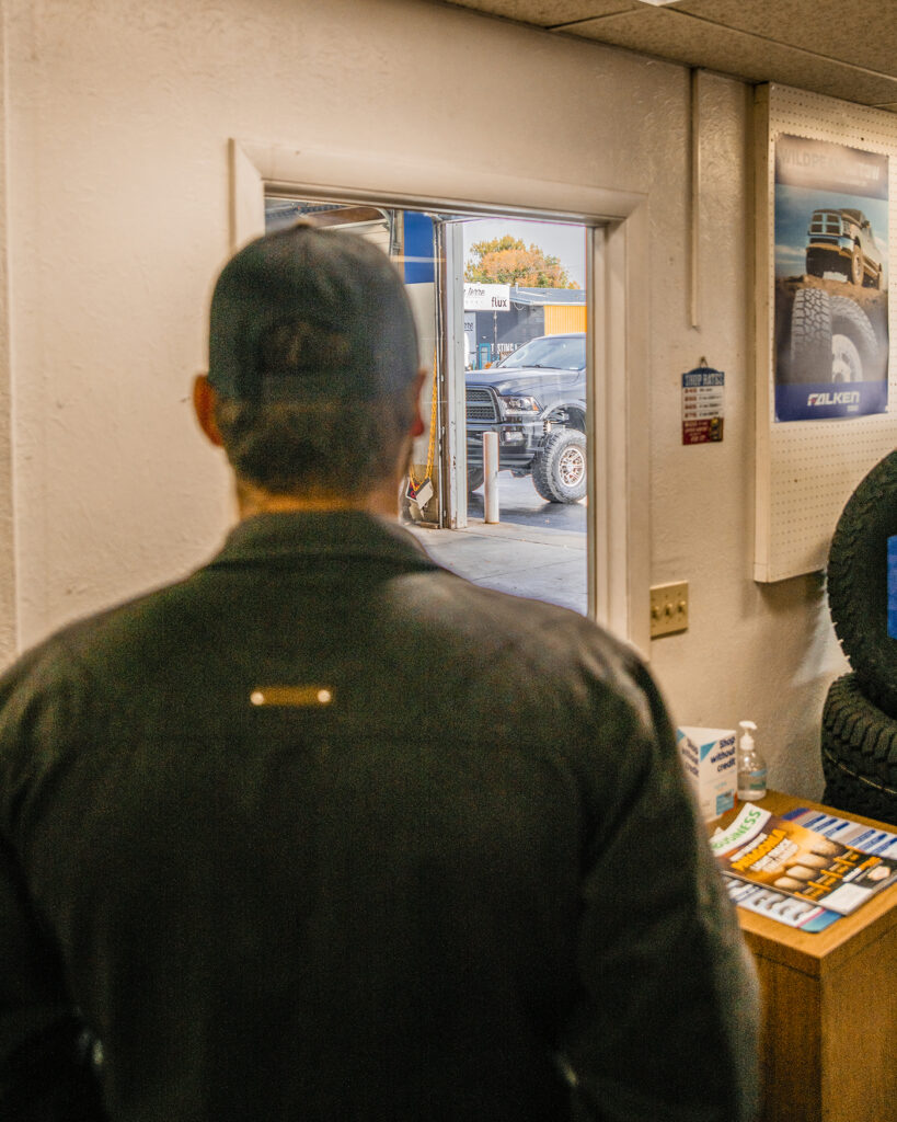 Sean Jennings Defconbrix waiting for his SnugTop to be installed