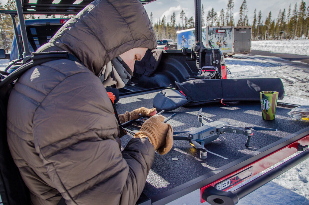 BEDSLIDE is great for drone pilots and flying drones